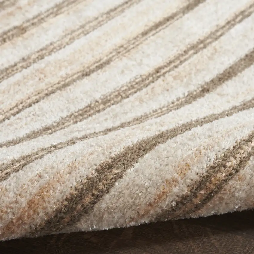 6' Brown Geometric Runner Rug Photo 8
