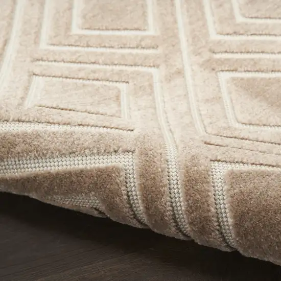 6' Brown Geometric Runner Rug Photo 9