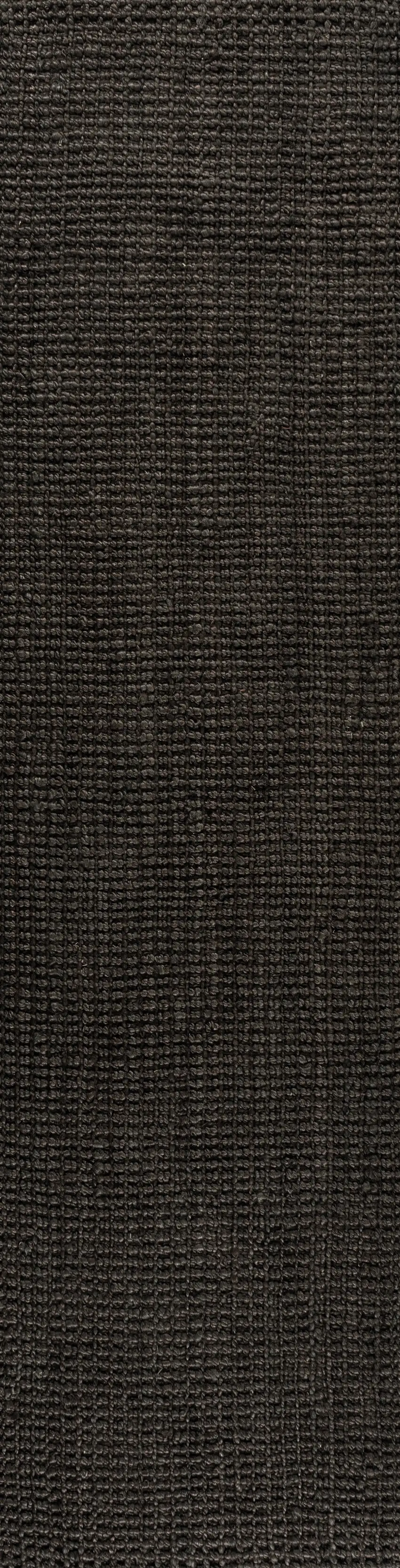 8' Brown Jute Handmade Runner Rug Photo 1