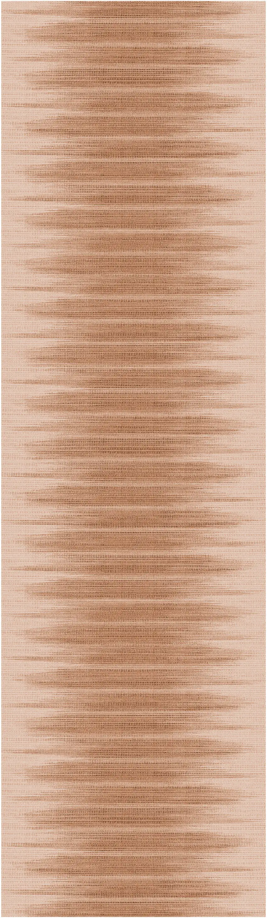 8' Brown Ombre Distressed Non Skid Runner Rug Photo 8