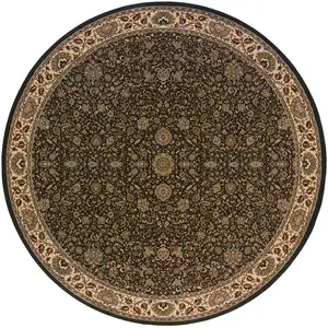 Photo of 6' Brown Oriental Round Rug