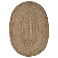 Photo of 9' Brown Oval Shaped Jute Area Rug