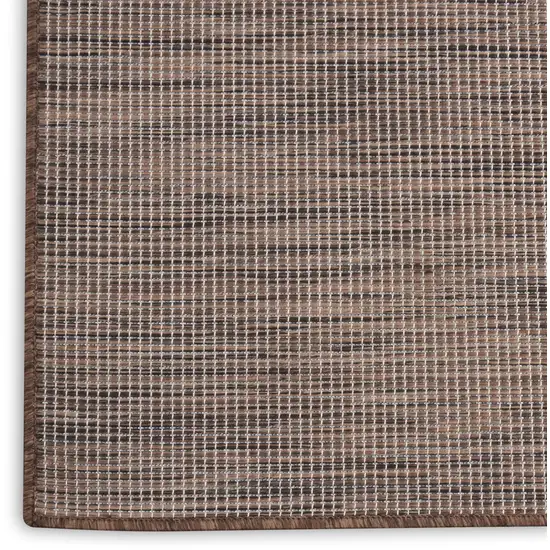 8' Brown Power Loom Runner Rug Photo 9