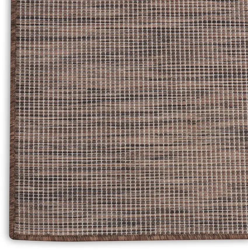 8' Brown Power Loom Runner Rug Photo 9