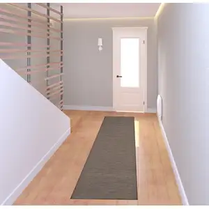 Photo of 8' Brown Power Loom Runner Rug