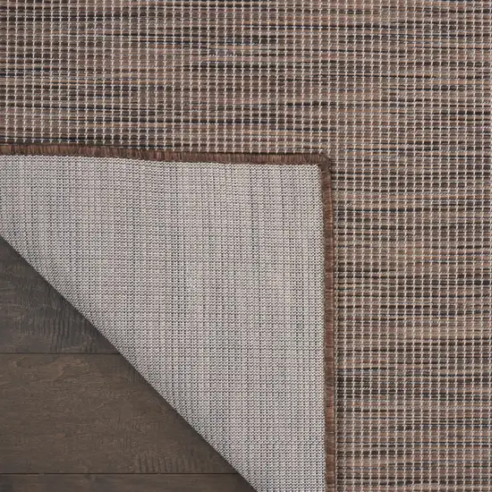 8' Brown Power Loom Runner Rug Photo 5