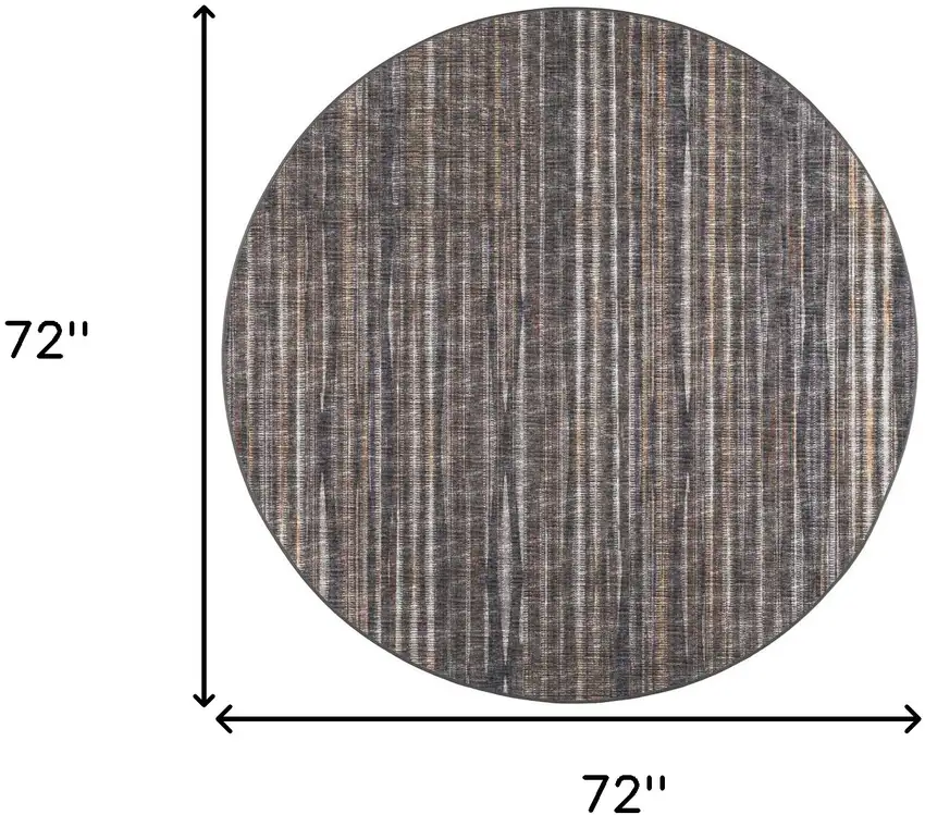 6' Brown Round Ombre Tufted Handmade Area Rug Photo 8
