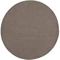 Photo of 8' Brown Round Power Loom Area Rug