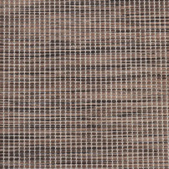 6' Brown Round Power Loom Area Rug Photo 9