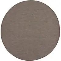 Photo of 6' Brown Round Power Loom Area Rug