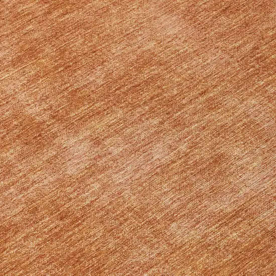 8' Brown Round Washable Indoor Outdoor Area Rug Photo 8