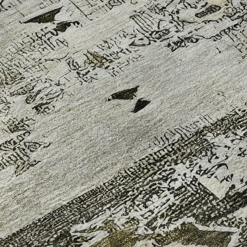 8' Brown Taupe And Beige Southwestern Washable Round Rug With UV Protection Photo 8