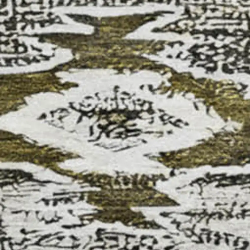 8' Brown Taupe And Beige Southwestern Washable Round Rug With UV Protection Photo 2