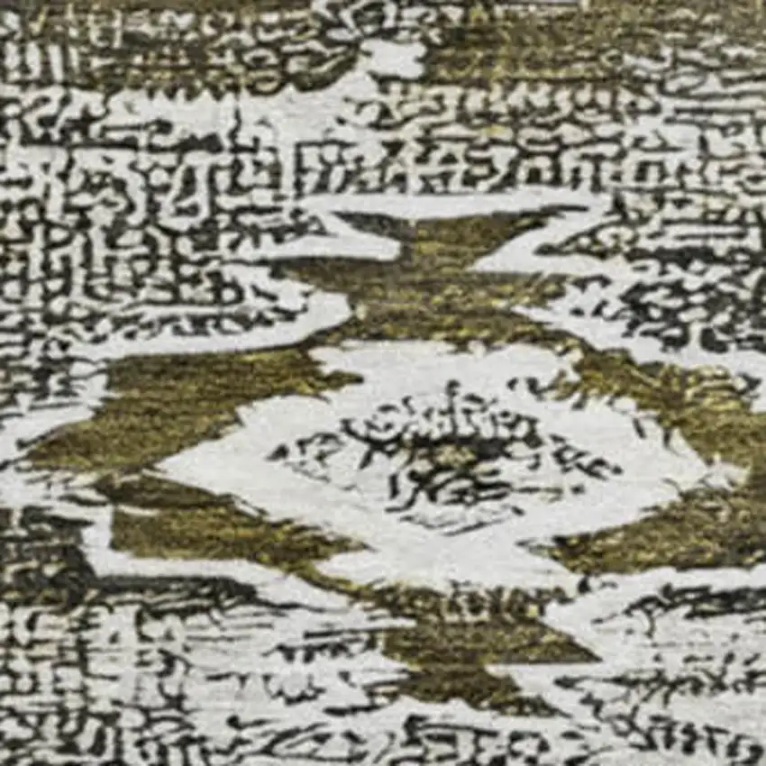 8' Brown Taupe And Beige Southwestern Washable Round Rug With UV Protection Photo 3