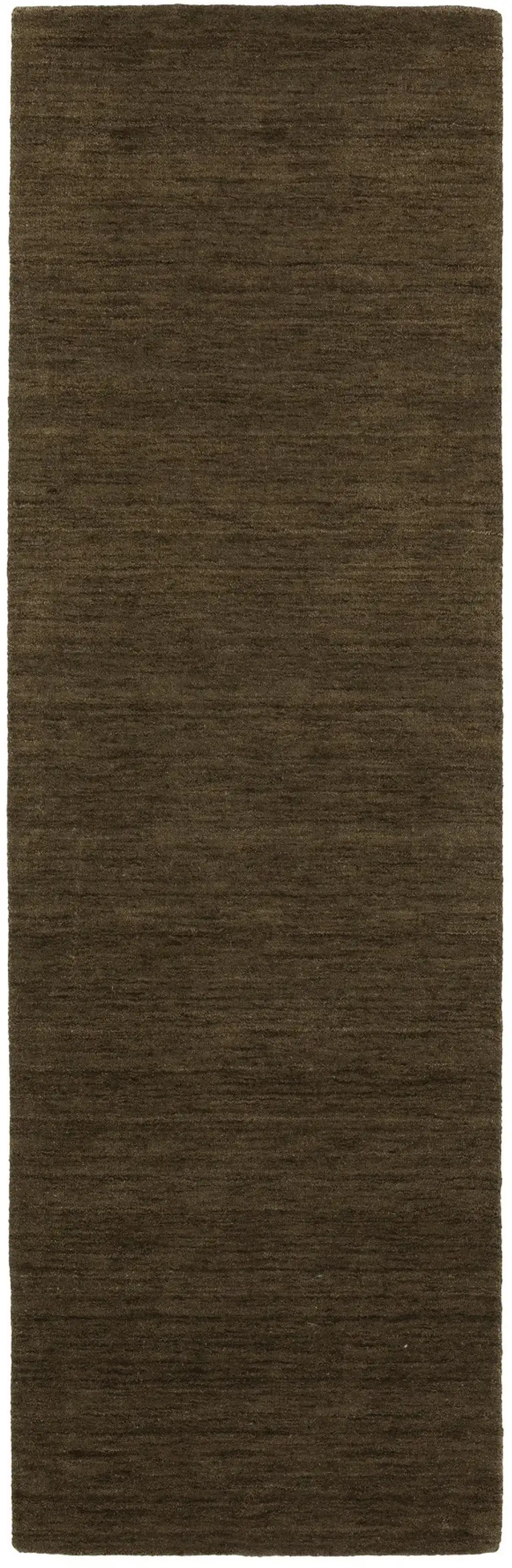 8' Brown Wool Hand Tufted Runner Rug Photo 2
