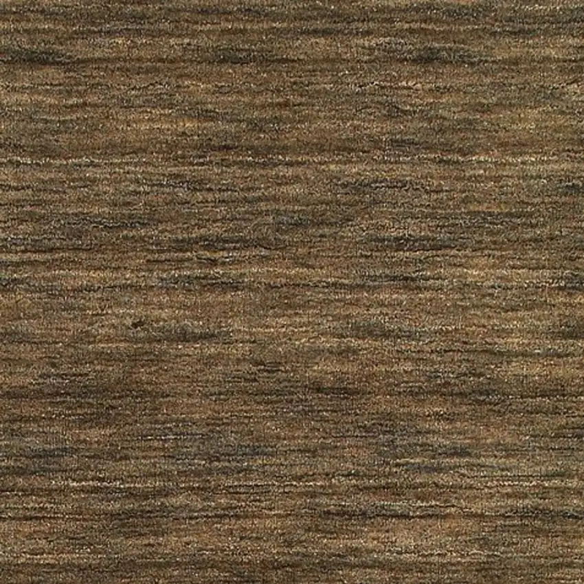 8' Brown Wool Hand Tufted Runner Rug Photo 6