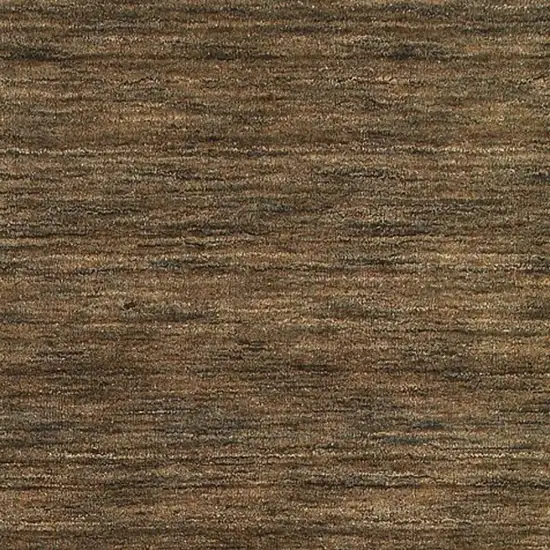 8' Brown Wool Hand Tufted Runner Rug Photo 6