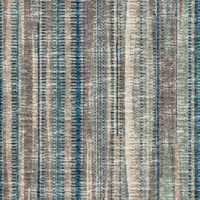 12' Brown and Beige Ombre Hand Tufted Runner Rug Photo 7