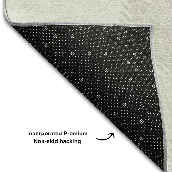 8' Burgundy And Ivory Abstract Geometric Washable Round Rug With UV Protection Photo 6