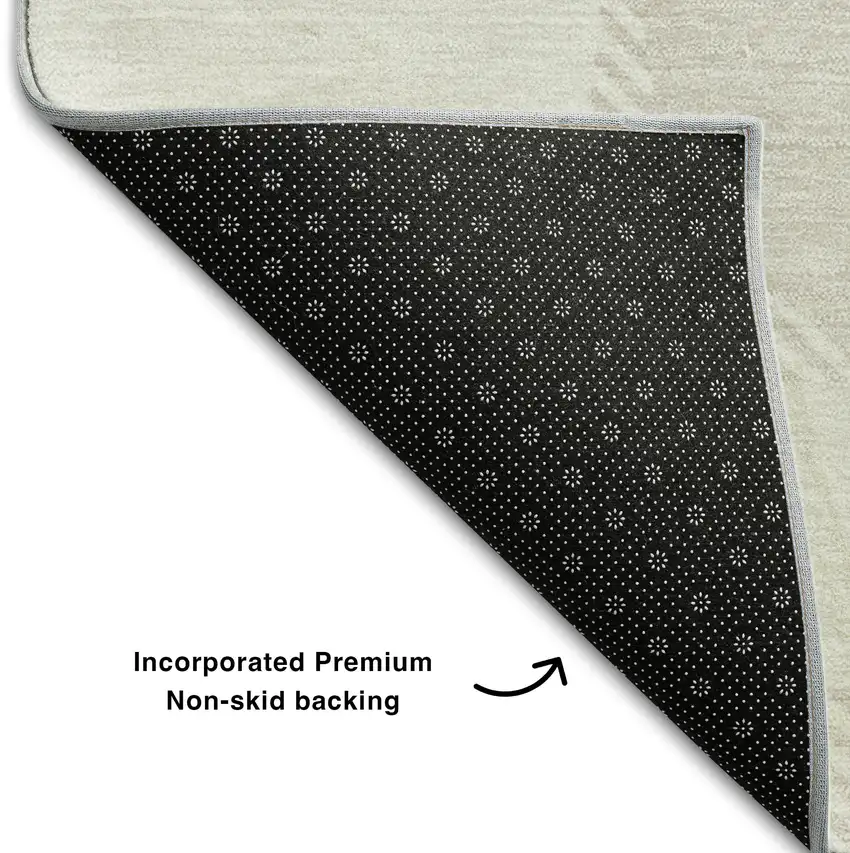 8' Burgundy And Ivory Abstract Geometric Washable Round Rug With UV Protection Photo 6