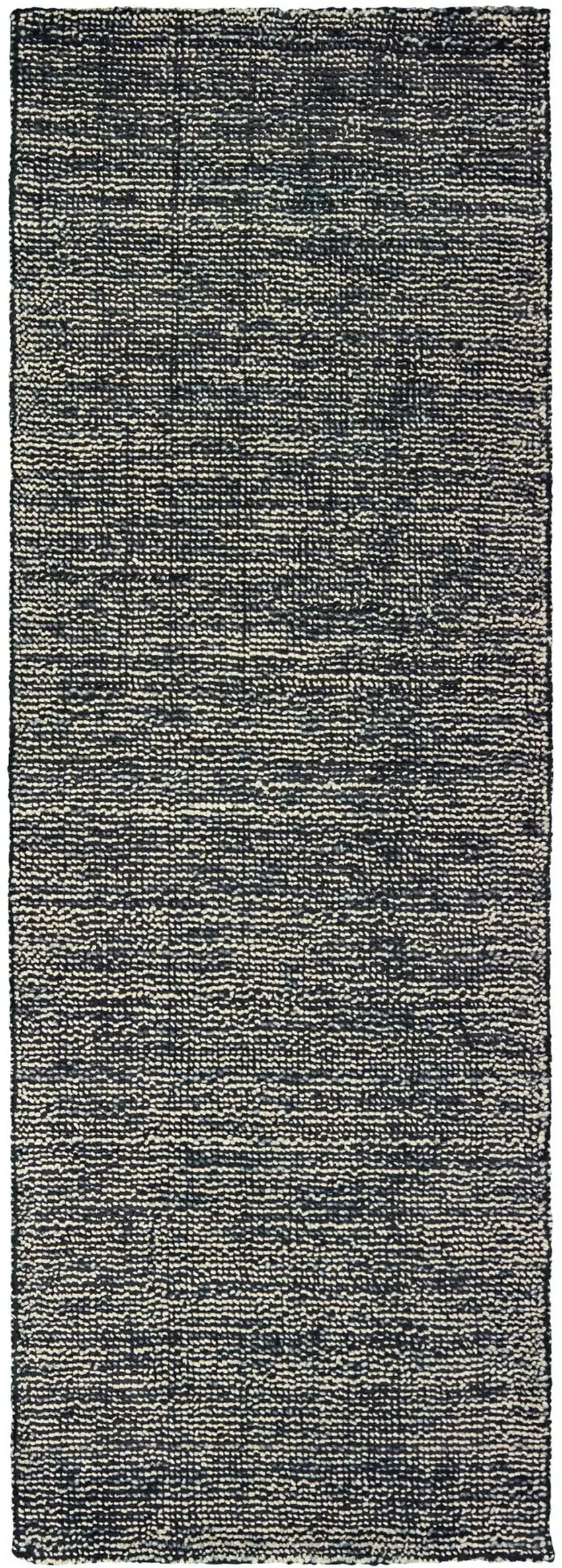 8' Charcoal And Black Hand Tufted Runner Rug Photo 5