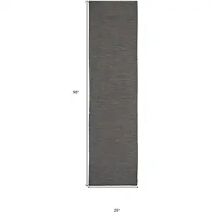 Photo of 8' Charcoal Power Loom Runner Rug