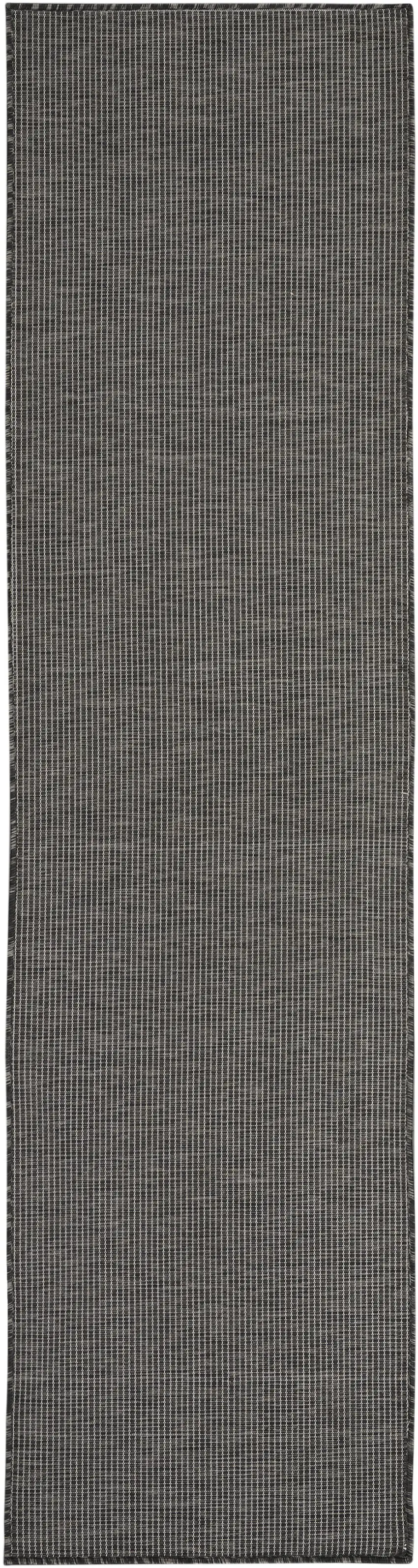 8' Charcoal Power Loom Runner Rug Photo 6