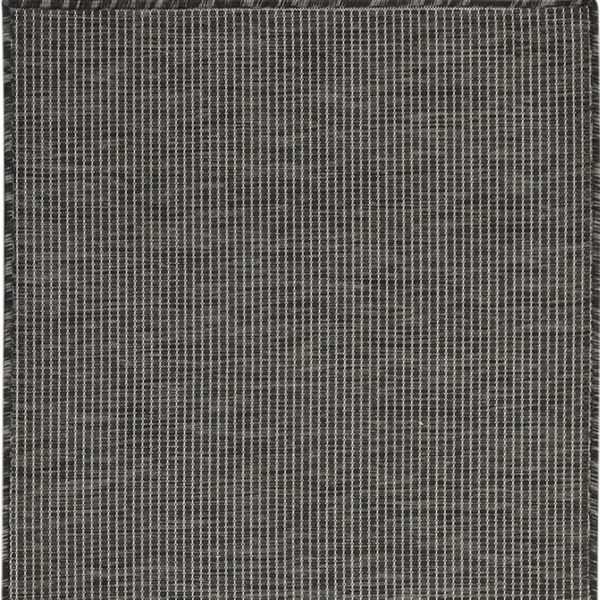 8' Charcoal Power Loom Runner Rug Photo 3