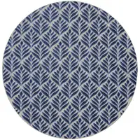 Photo of 8' Charcoal Round Floral Power Loom Area Rug