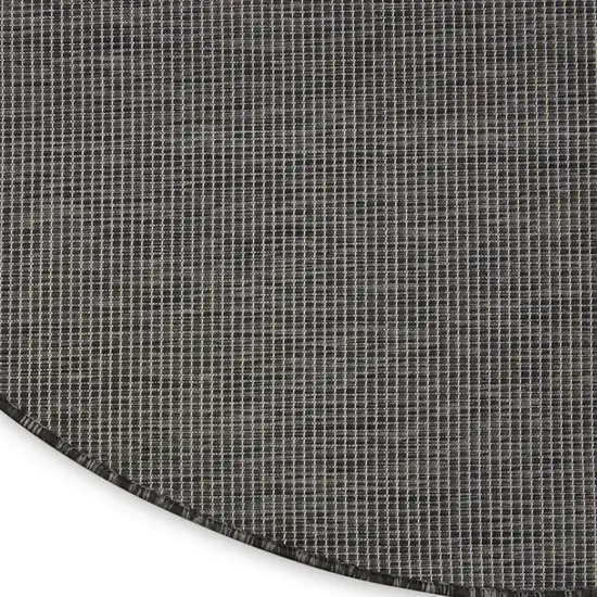 8' Charcoal Round Power Loom Area Rug Photo 8