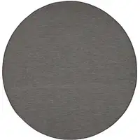 Photo of 8' Charcoal Round Power Loom Area Rug