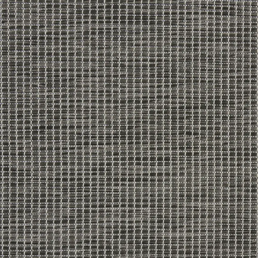 8' Charcoal Round Power Loom Area Rug Photo 9