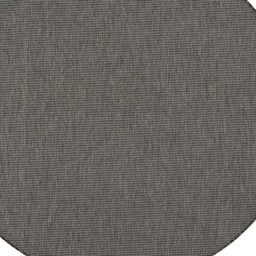 6' Charcoal Round Power Loom Area Rug Photo 3