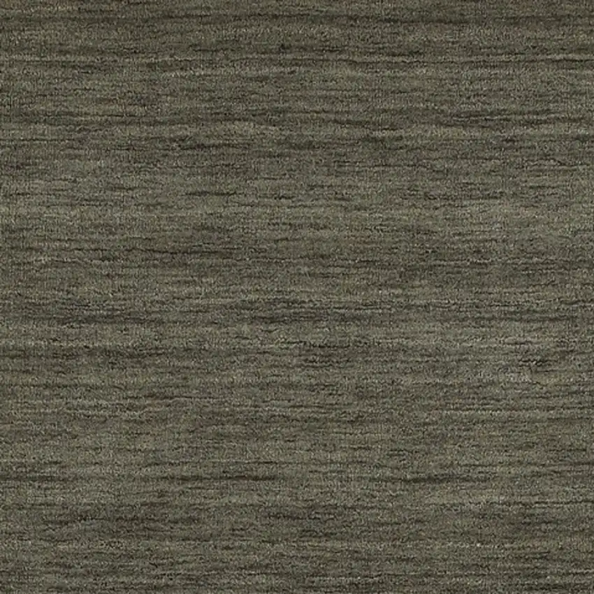8' Charcoal Wool Hand Tufted Runner Rug Photo 6