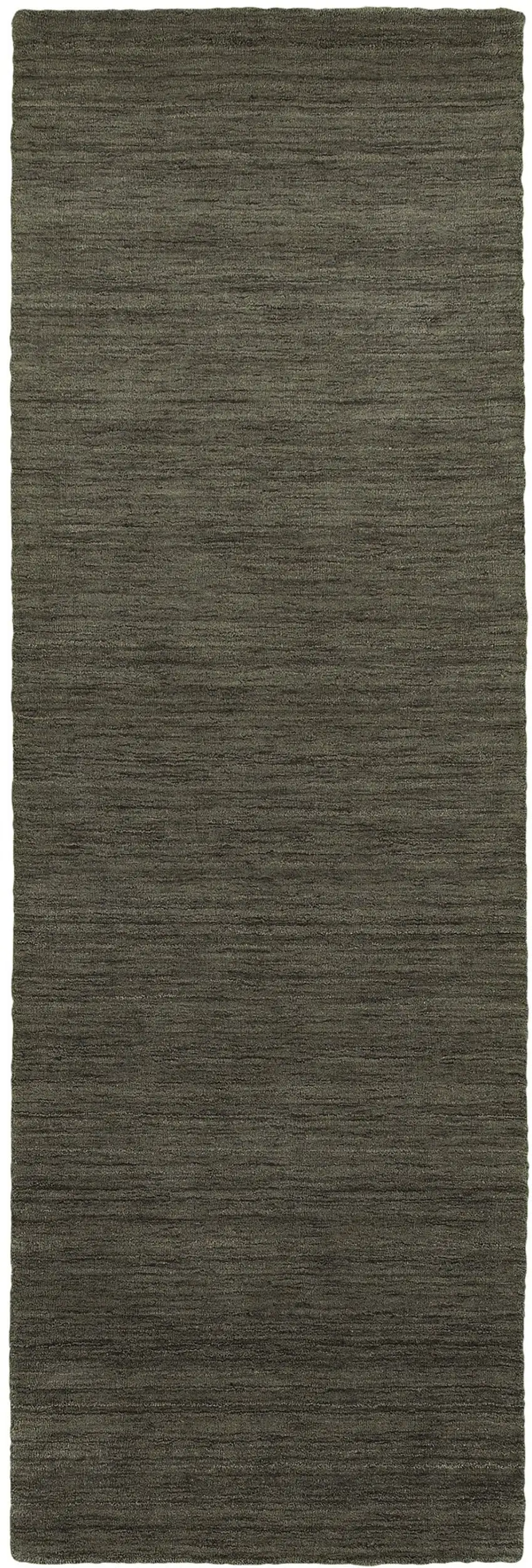 8' Charcoal Wool Hand Tufted Runner Rug Photo 2