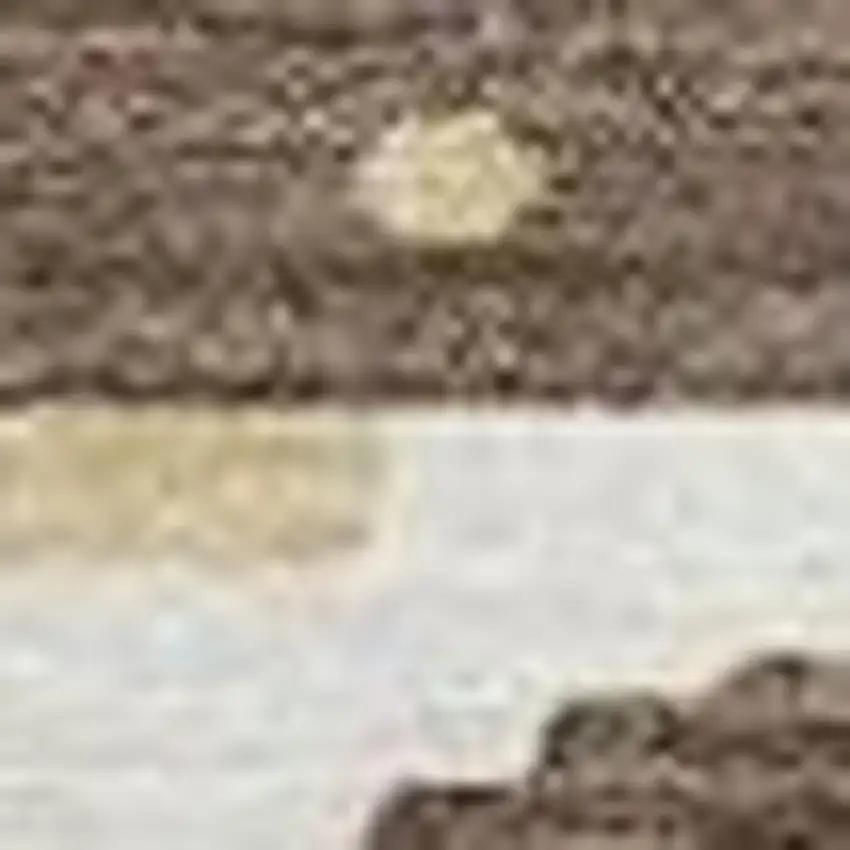 8' Coffee And Brown Round Abstract Washable Indoor Outdoor Area Rug Photo 3