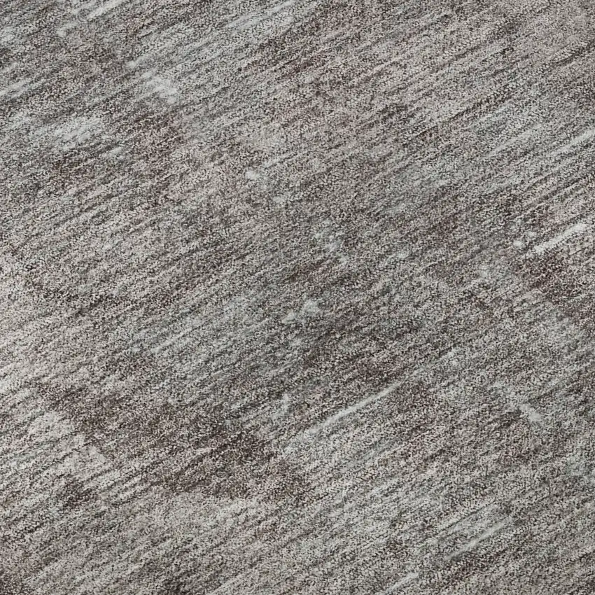 8' Coffee And Silver Oriental Washable Area Rug With UV Protection Photo 9