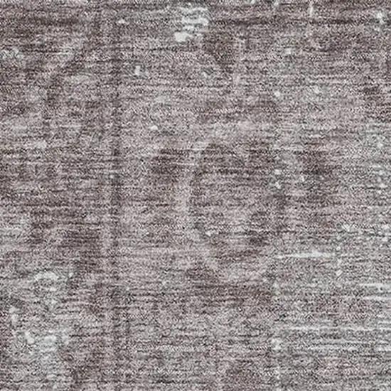 8' Coffee And Silver Oriental Washable Area Rug With UV Protection Photo 2