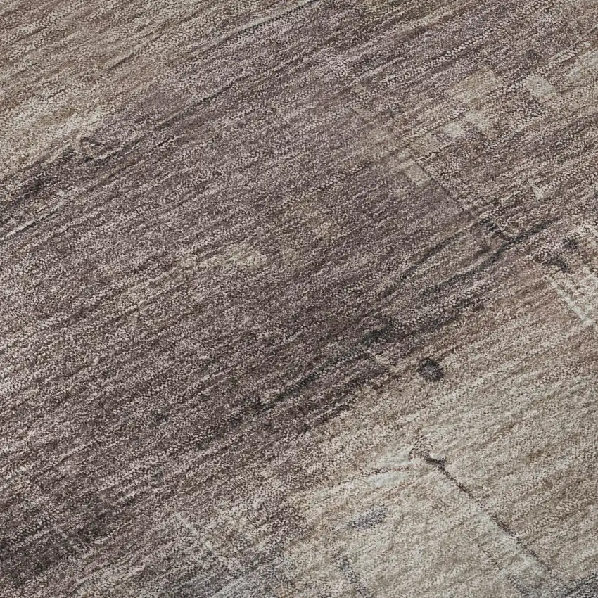 8' Coffee Green And Blue Abstract Washable Area Rug With UV Protection Photo 7