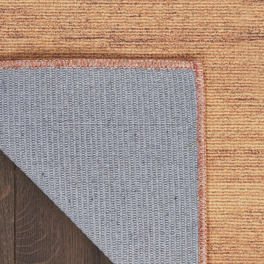 10' Copper Abstract Washable Runner Rug Photo 8