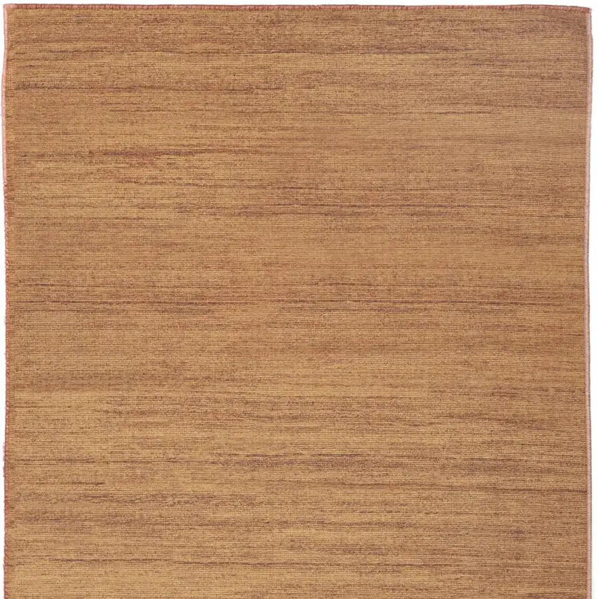 10' Copper Abstract Washable Runner Rug Photo 5