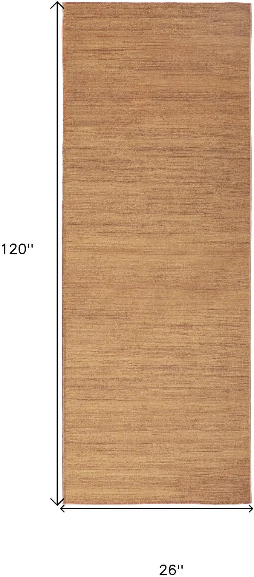 10' Copper Abstract Washable Runner Rug Photo 3