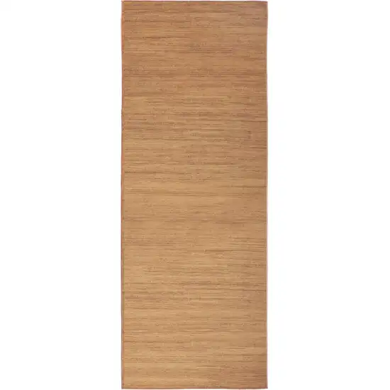 10' Copper Abstract Washable Runner Rug Photo 2