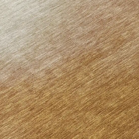 8' Copper Ivory And Chocolate Round Abstract Washable Indoor Outdoor Area Rug Photo 9