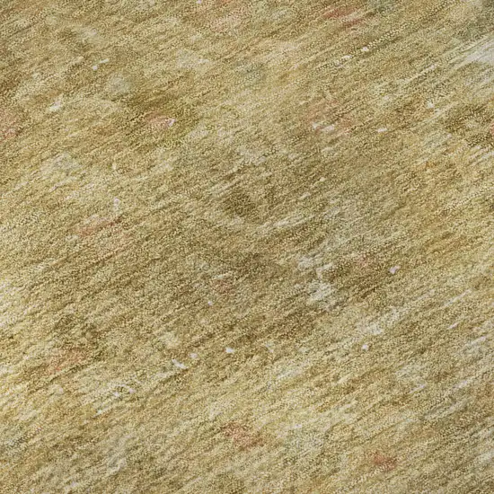 8' Coral And Beige Floral Medallion Washable Round Rug With UV Protection Photo 8