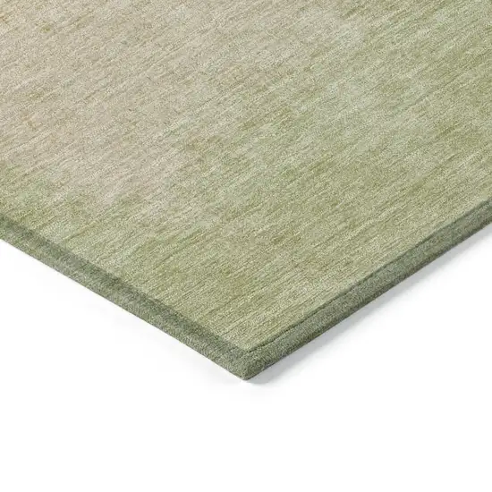 8' Coral And Blue Round Ombre Washable Indoor Outdoor Area Rug Photo 7