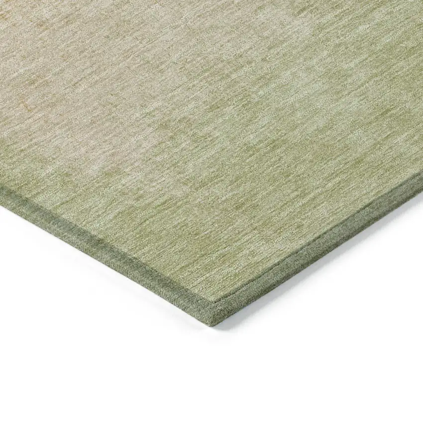 8' Coral And Blue Round Ombre Washable Indoor Outdoor Area Rug Photo 7