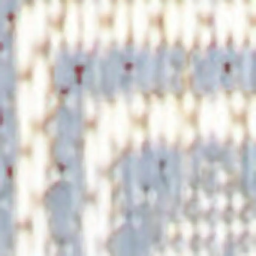 8' Cream And Blue Indoor Outdoor Runner Rug Photo 2