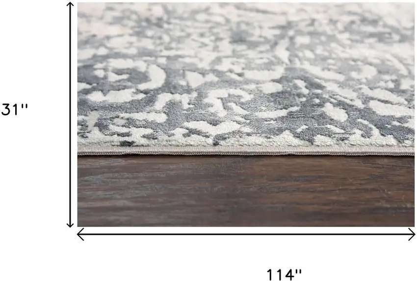 10' Cream And Gray Trellis Area Rug Photo 6