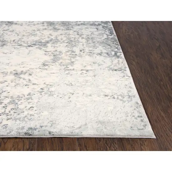 10' Cream And Gray Trellis Area Rug Photo 3